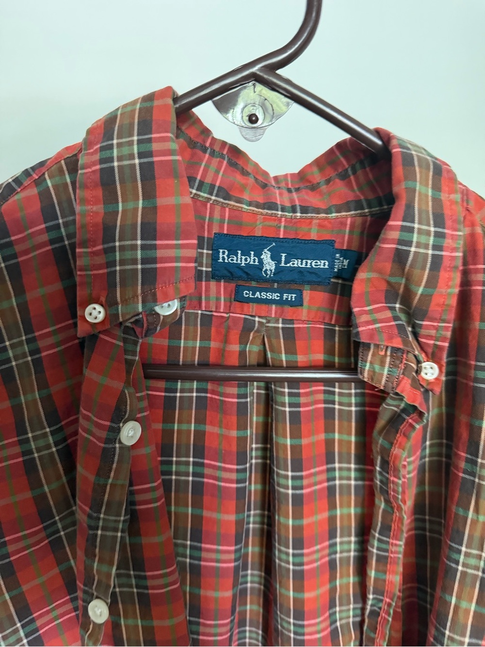 Ralph Lauren M Plaid Button-Down Shirt